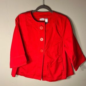 Red Chicos 100% Cotton 3/4 length sleeve Jacket